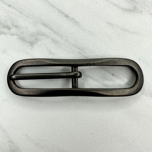 Dark Bronze Tone Skinny Simple Basic Belt Buckle - Picture 1 of 7